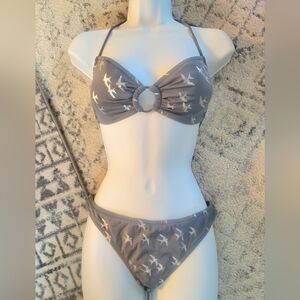 Victoria's Secret Slate Blue Seagull Bikini M